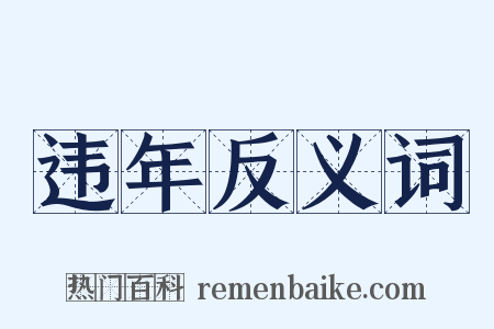 违年反义词是什么意思的图片